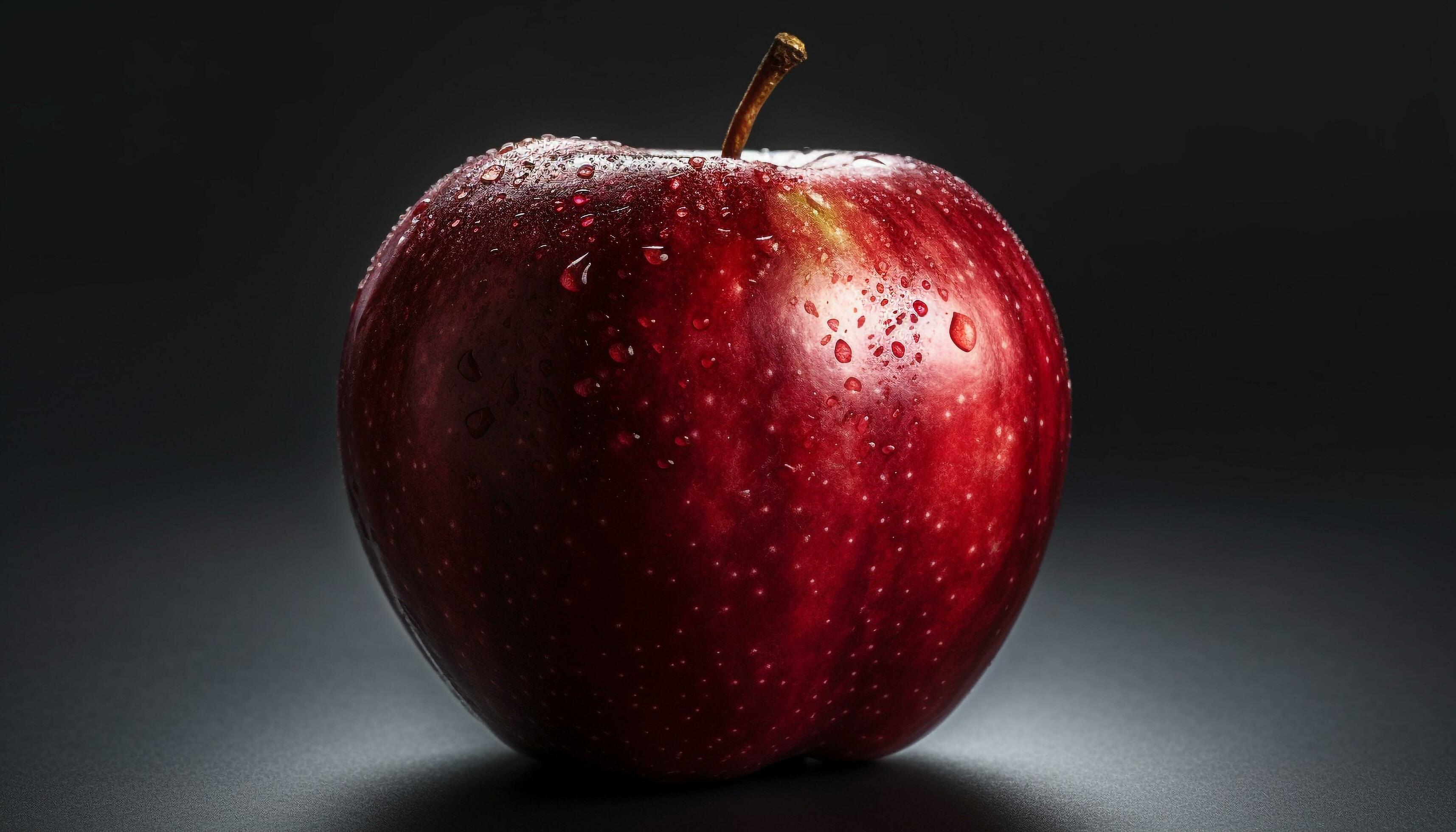 Juicy red delicious apple, a perfect snack for healthy lifestyle generated by AI Stock Free