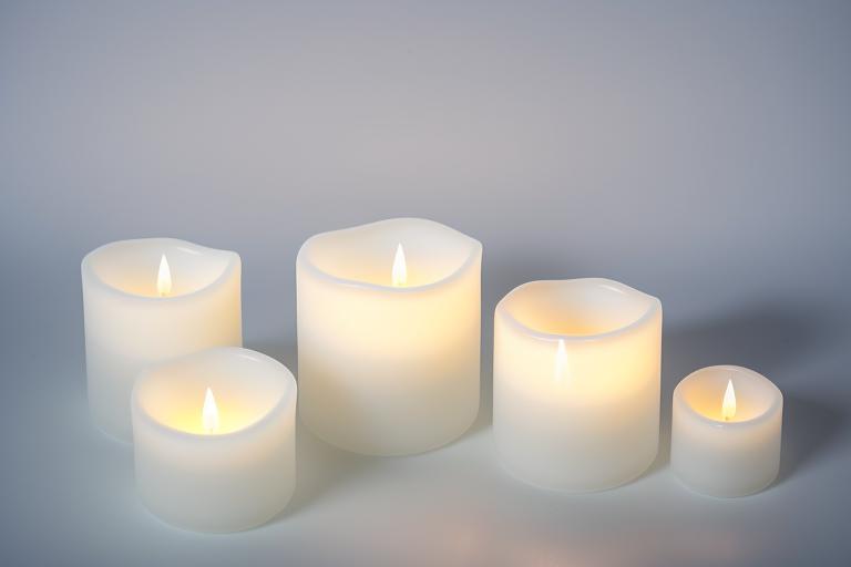 White translucent resin candles by @ai_generated