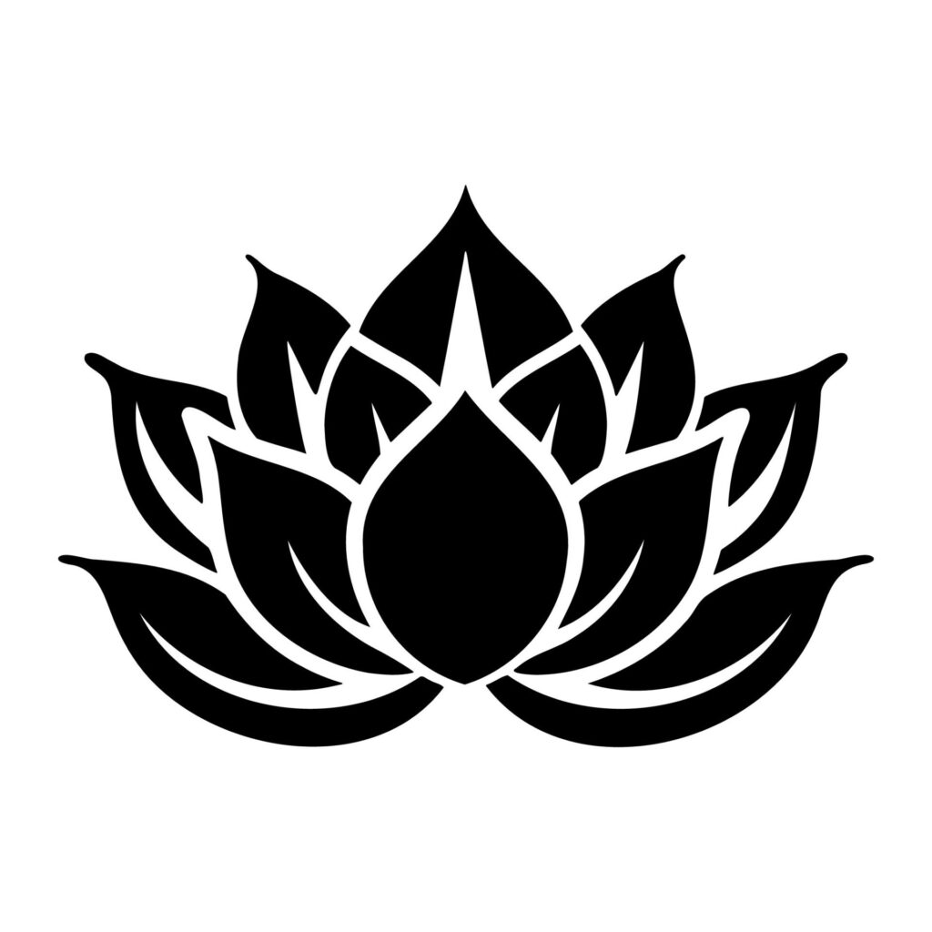 Simple Lotus Flower Logo. Vector Illustration Free Vector