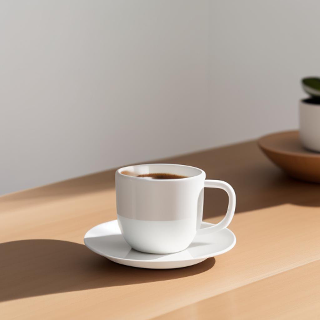 Minimalist coffee cup design, by @ai_generated