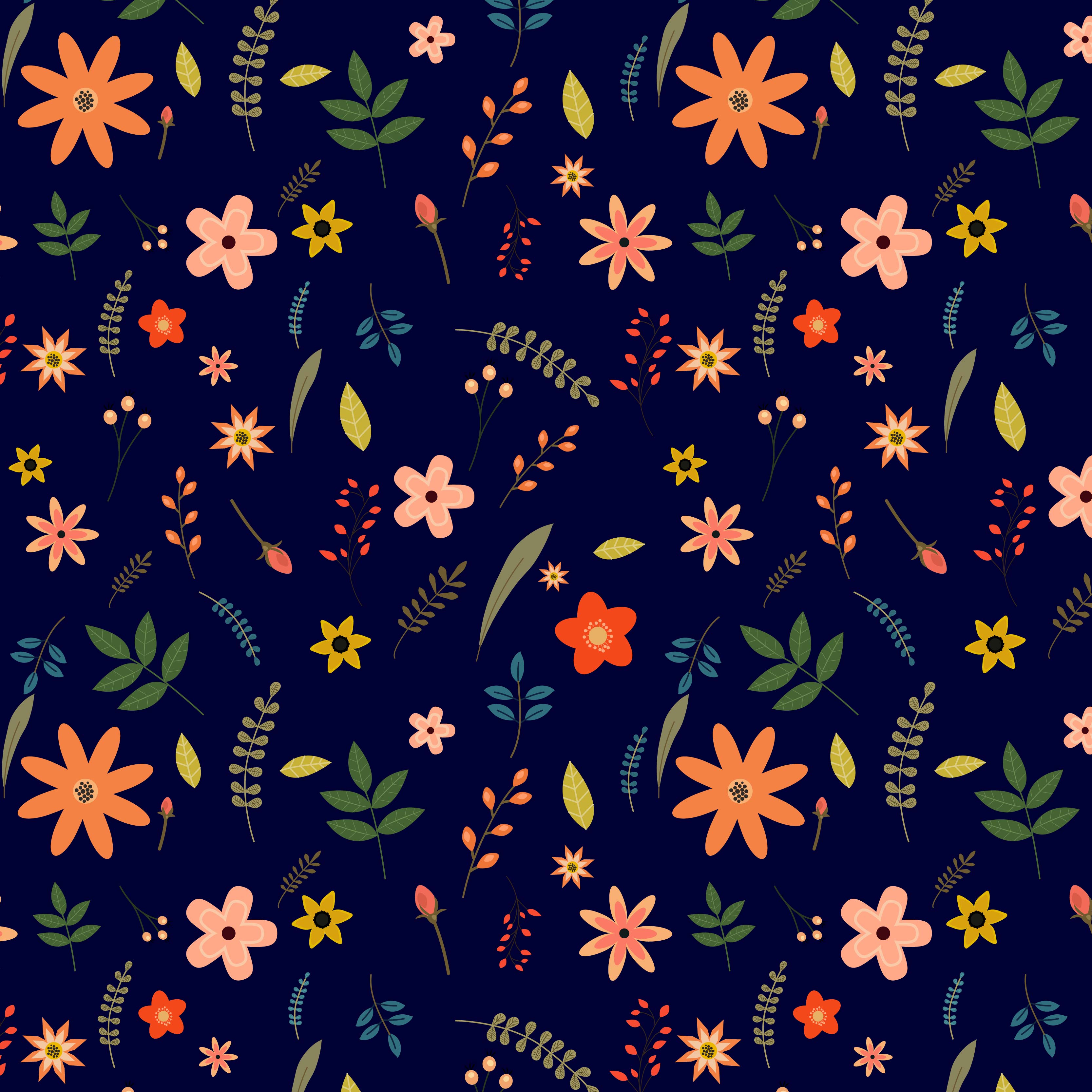 floral pattern design Free Vector