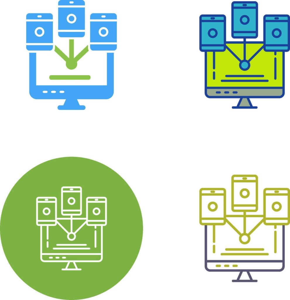 Computer Networks Icon Design Stock Free