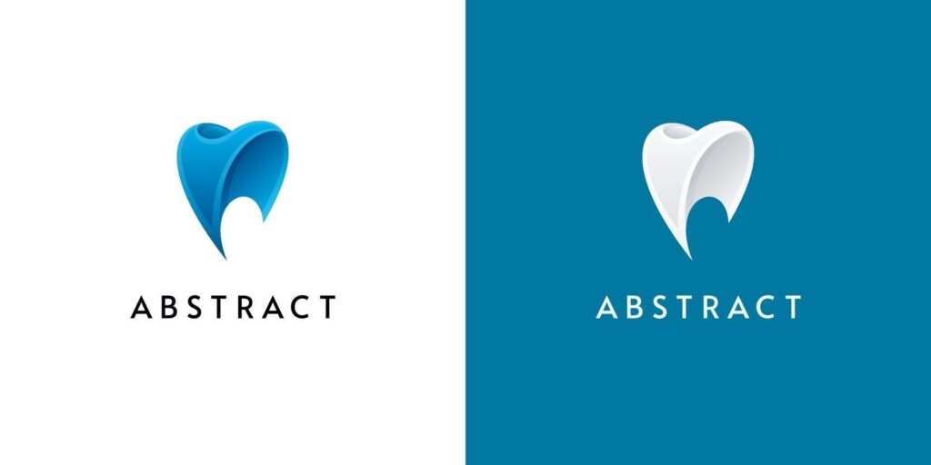 Abstract 3D Logo Design for Dental Stock Free