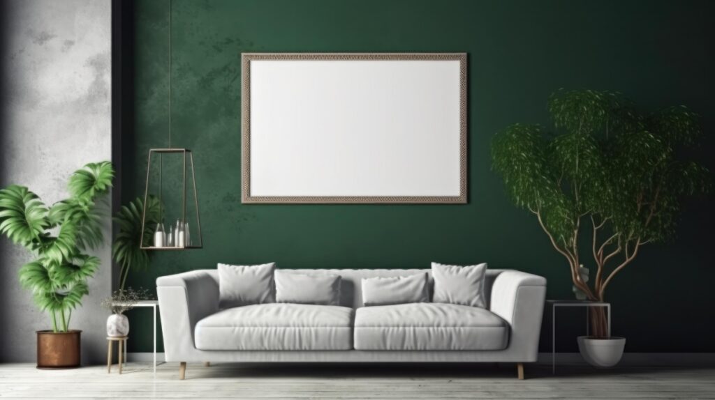 Modern interior of living room with sofa. Illustration Stock Free