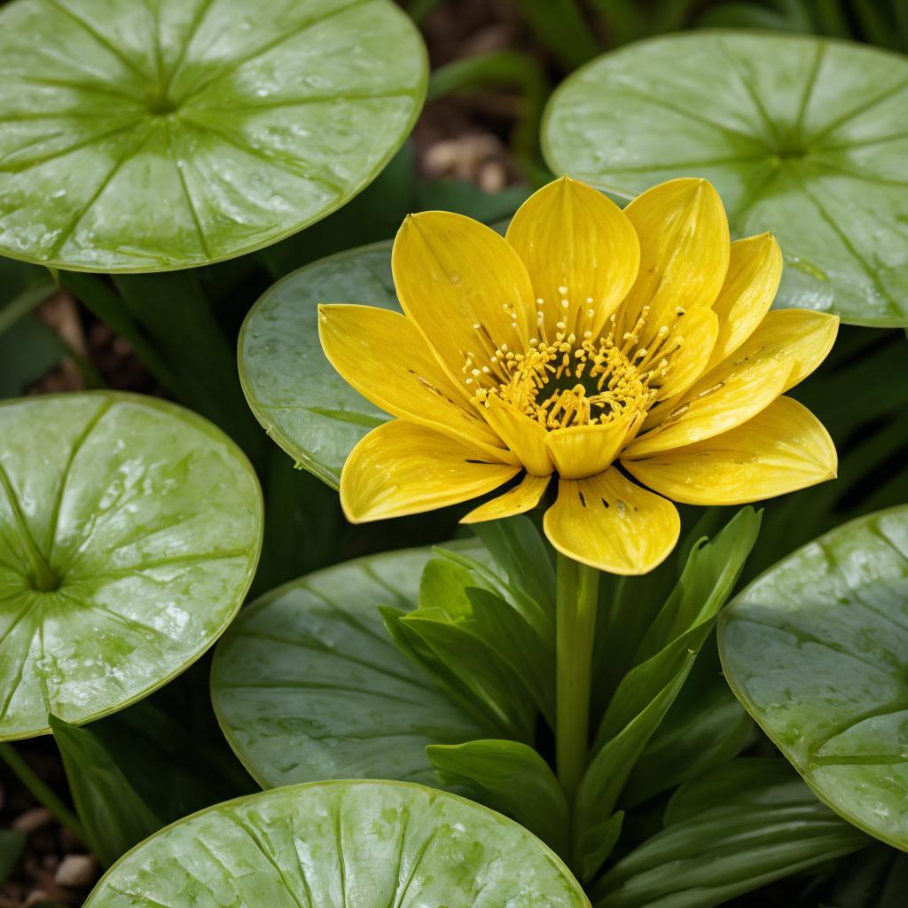 Water plantain flower by by @ai_generated