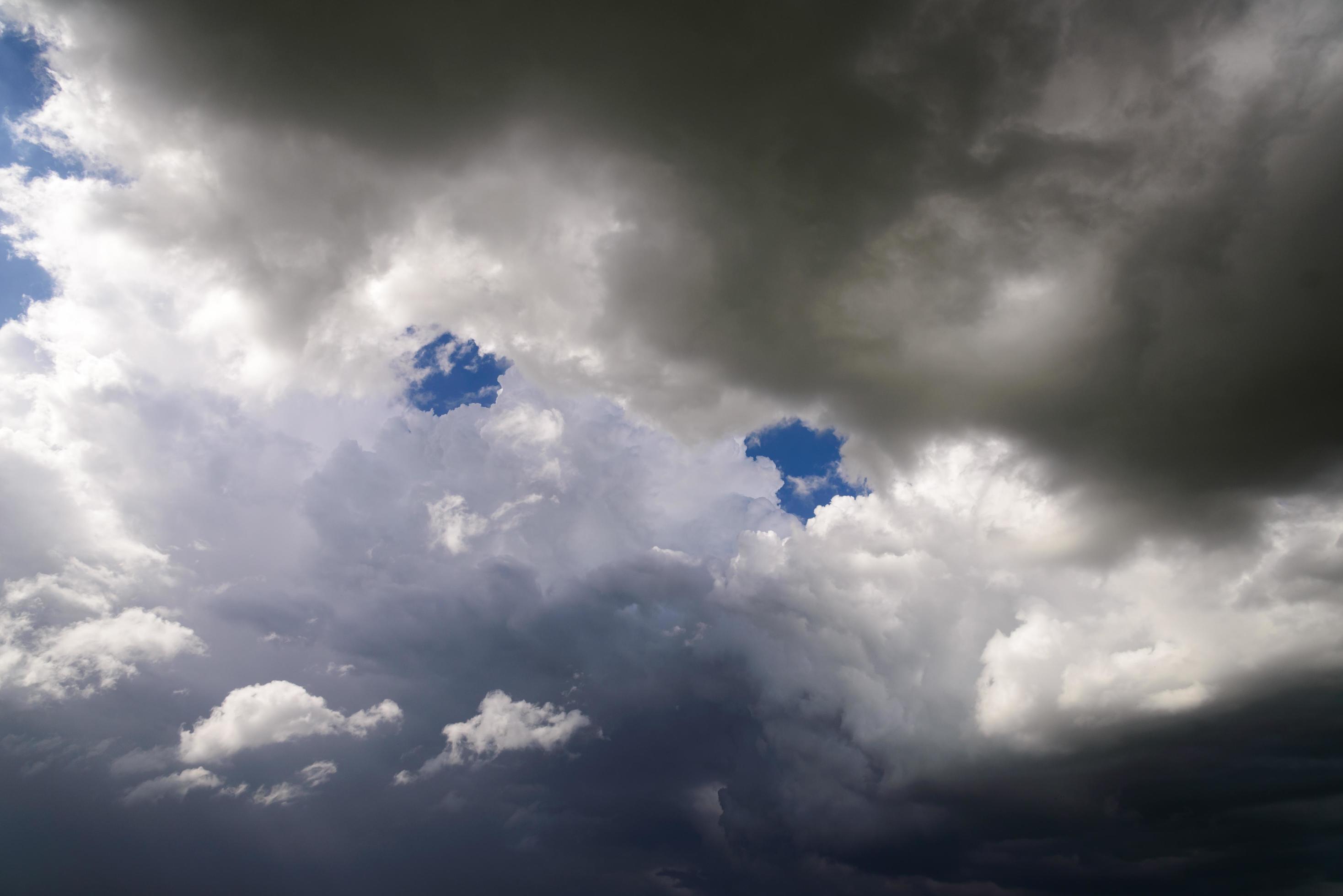 Dark clouds before rain storm. Natural background Stock Free