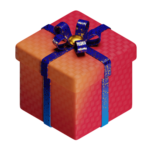 Gift, present, wrapped 3D illustration