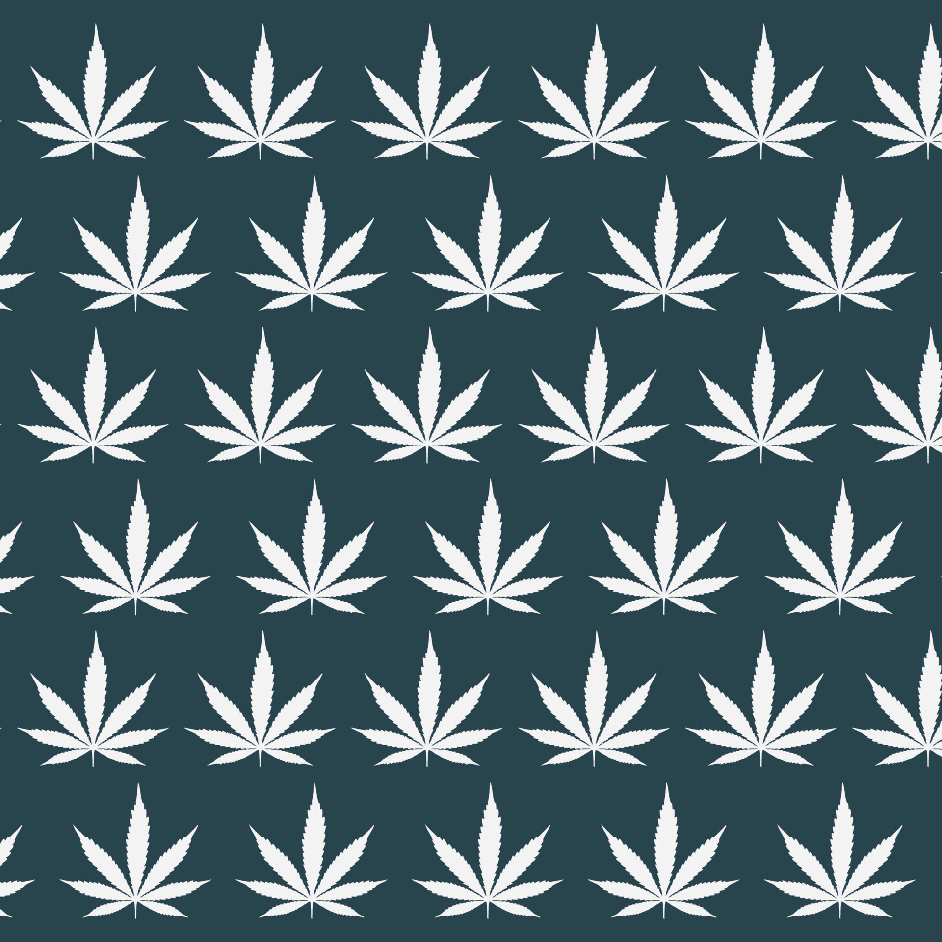 Seamless pattern of weed marijuana stylish background Free Vector