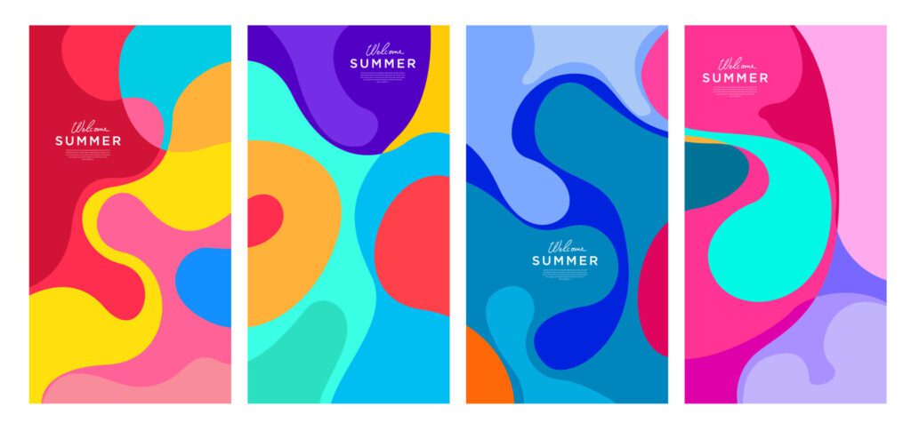 Colorful summer abstract background Free Vector