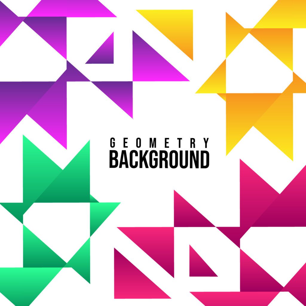 Trend Geometry Abstract Background Template Design colorful Geometrical Background Free Vector