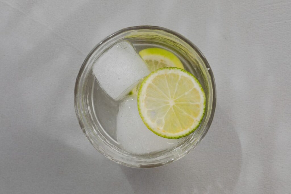 Cold and refreshing detox water – ice cubes Stock Free