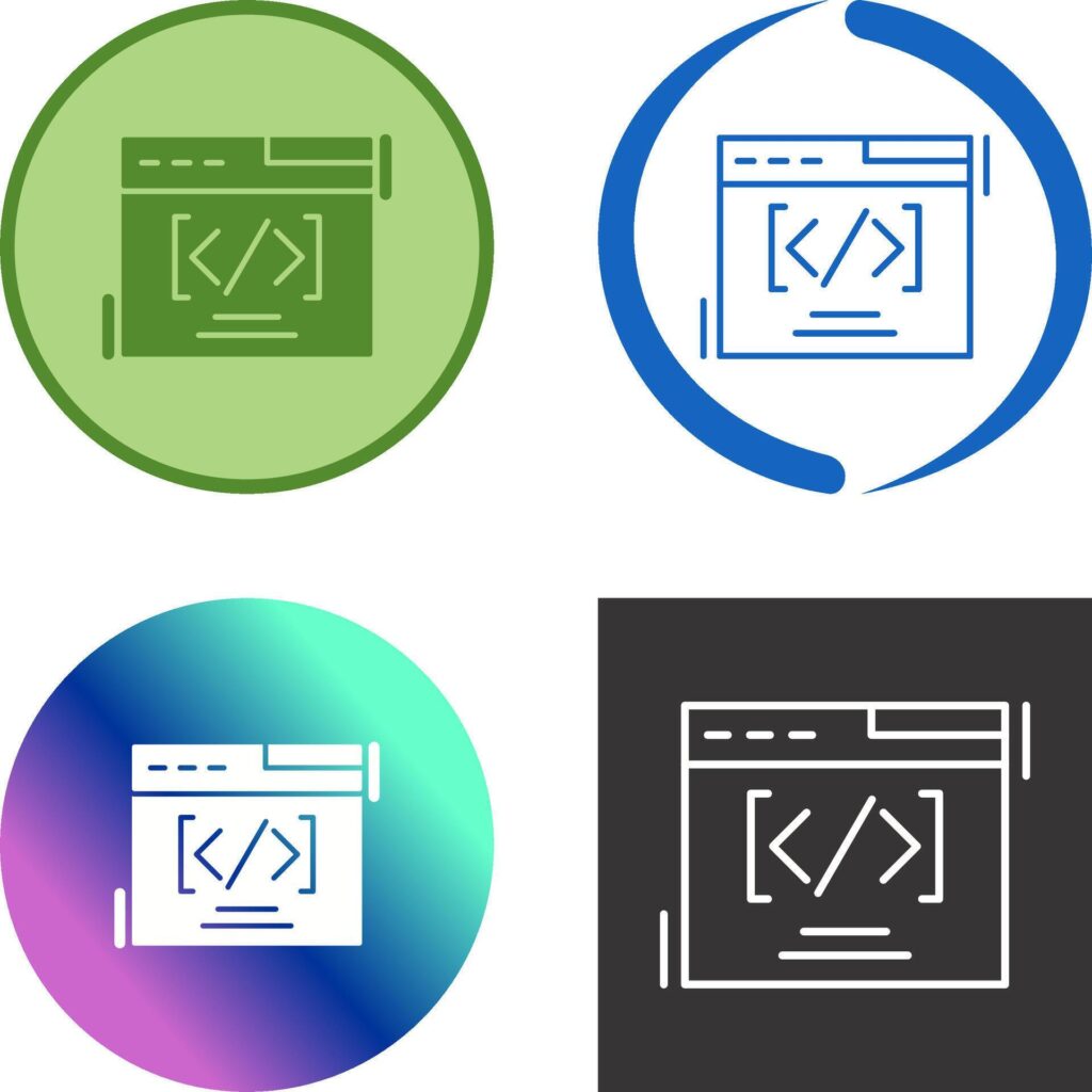 Web Coding Icon Design Stock Free