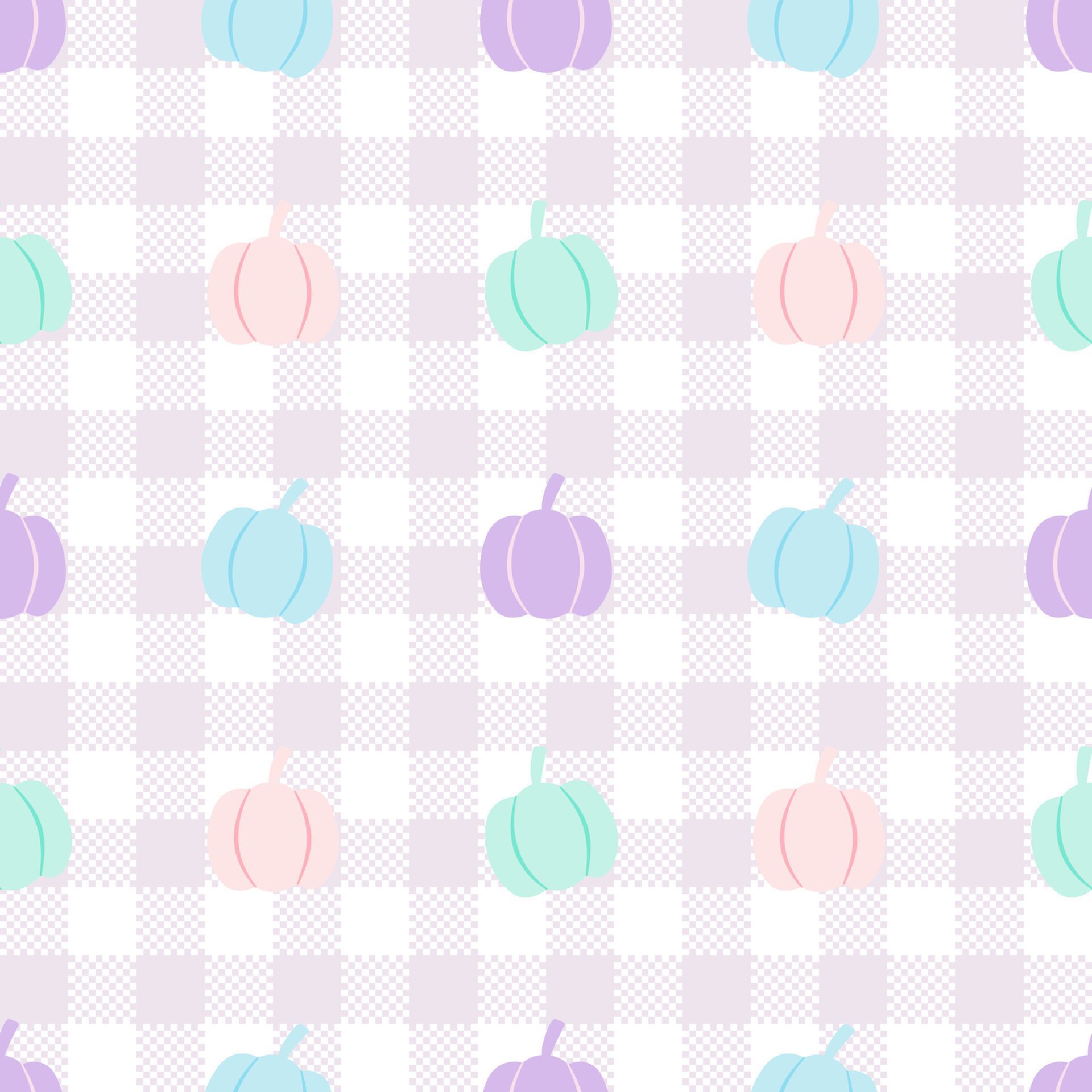 Seamless pattern with pastel colored pumpkins. Wrapping paper pattern. Free Vector and Free SVG