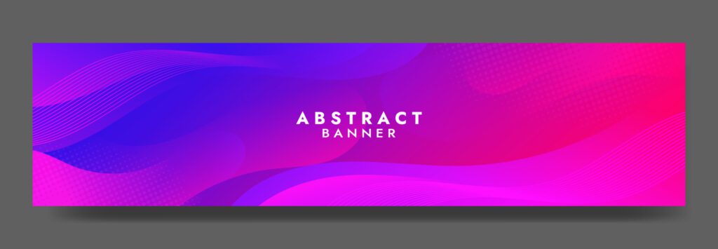 Abstract Blue Purple Fluid Wave Banner Template Free Vector