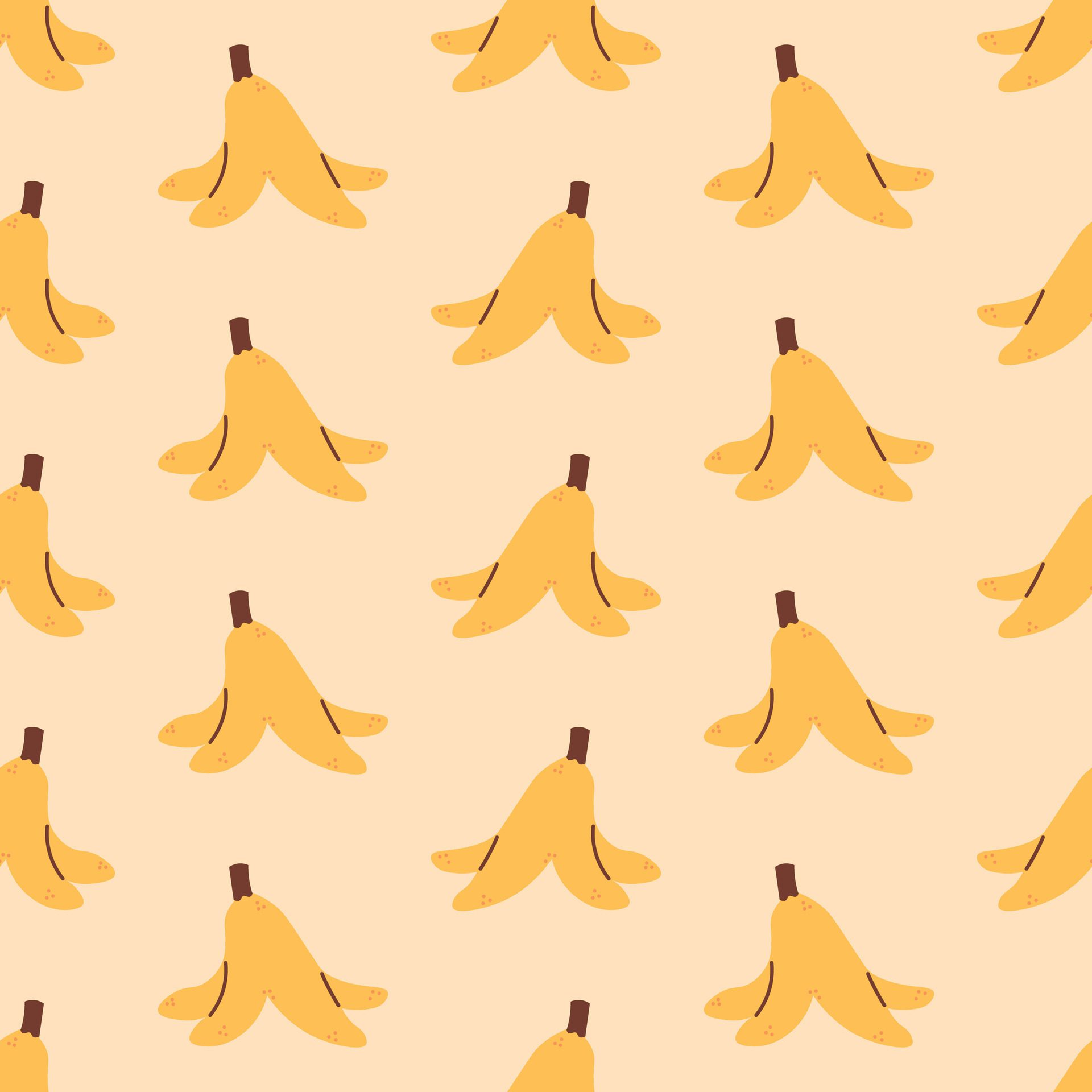 Banana Seamless Pattern Doodle Cartoon Free Vector