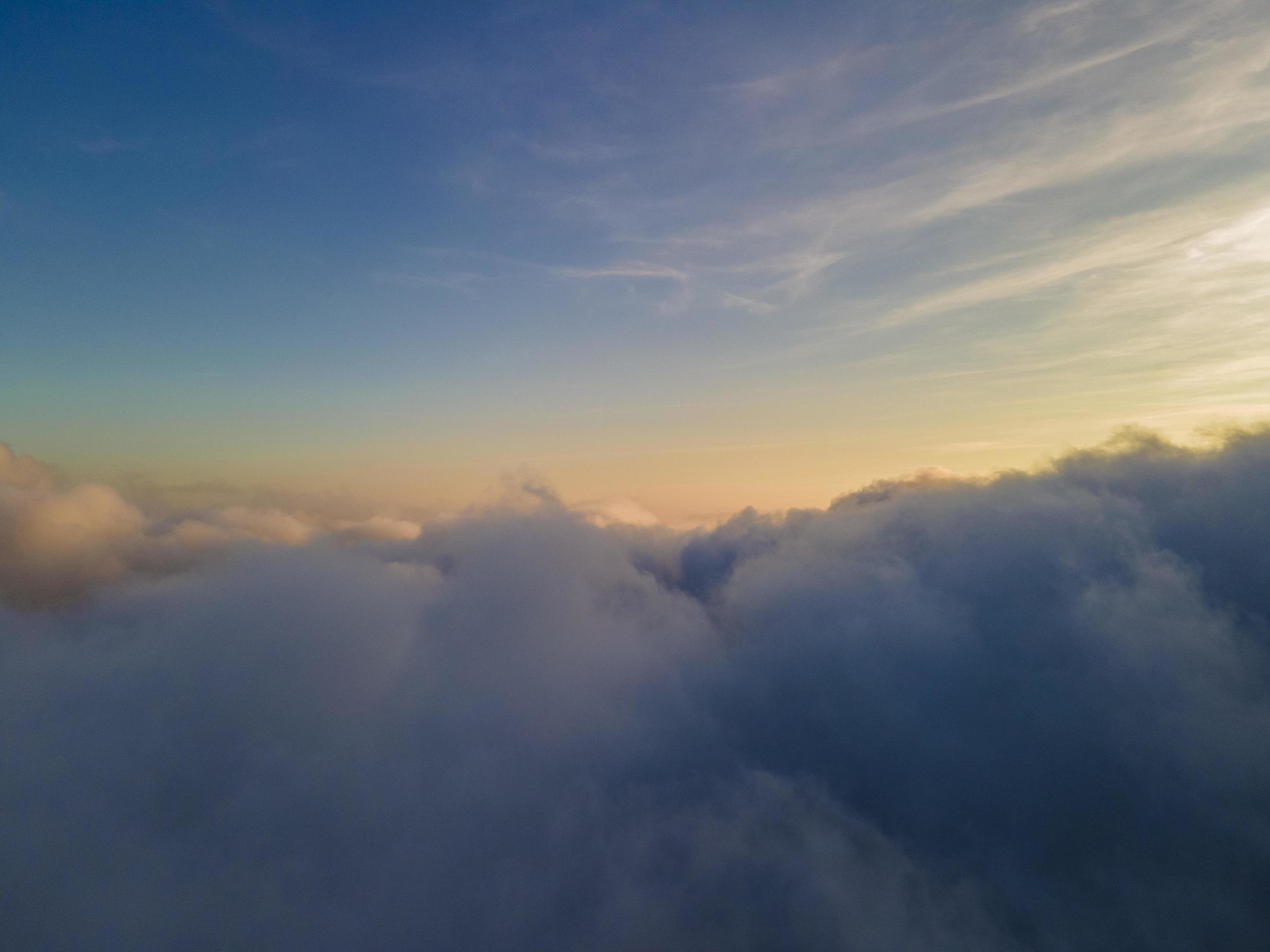 amazing view of cloud and road from aerial in nature Stock Free