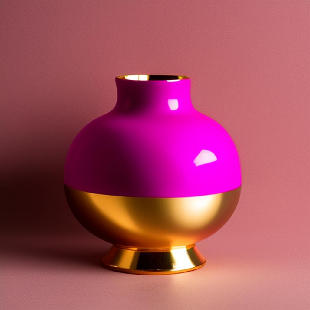 Magenta, pink, gold circular by @ai_generated