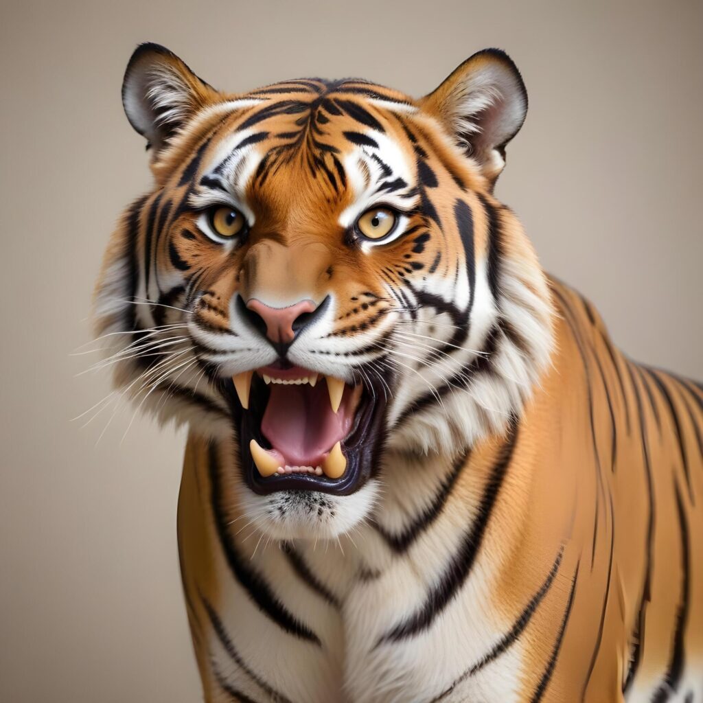 Tiger on plain background Stock Free