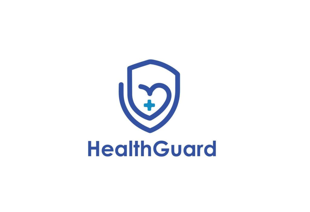 heart and shield logo medical logo Stock Free