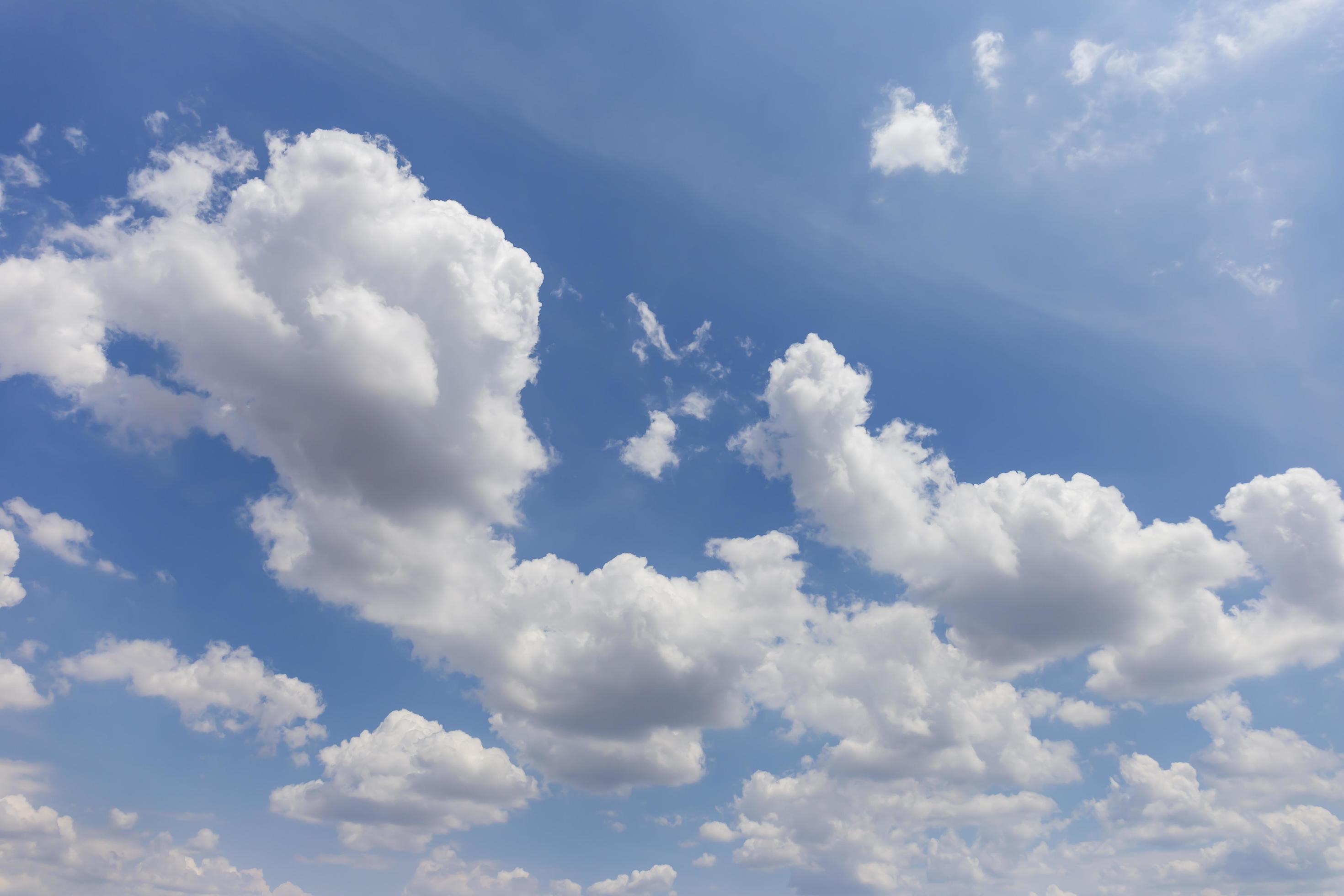 Blue sky background with clouds’ natural background. Stock Free