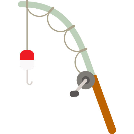 Summer, fishing rod, nature icon