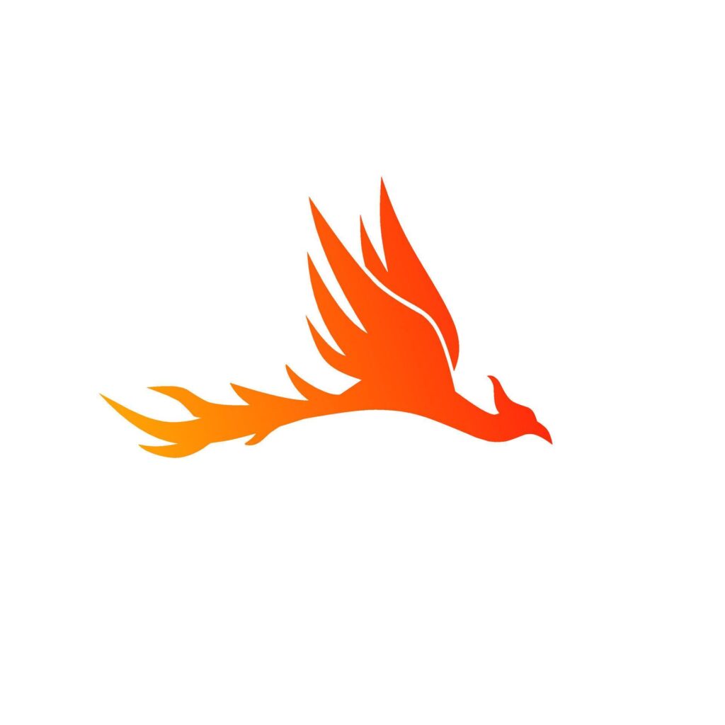 Template logo icon Phoenix flying Stock Free and Free SVG