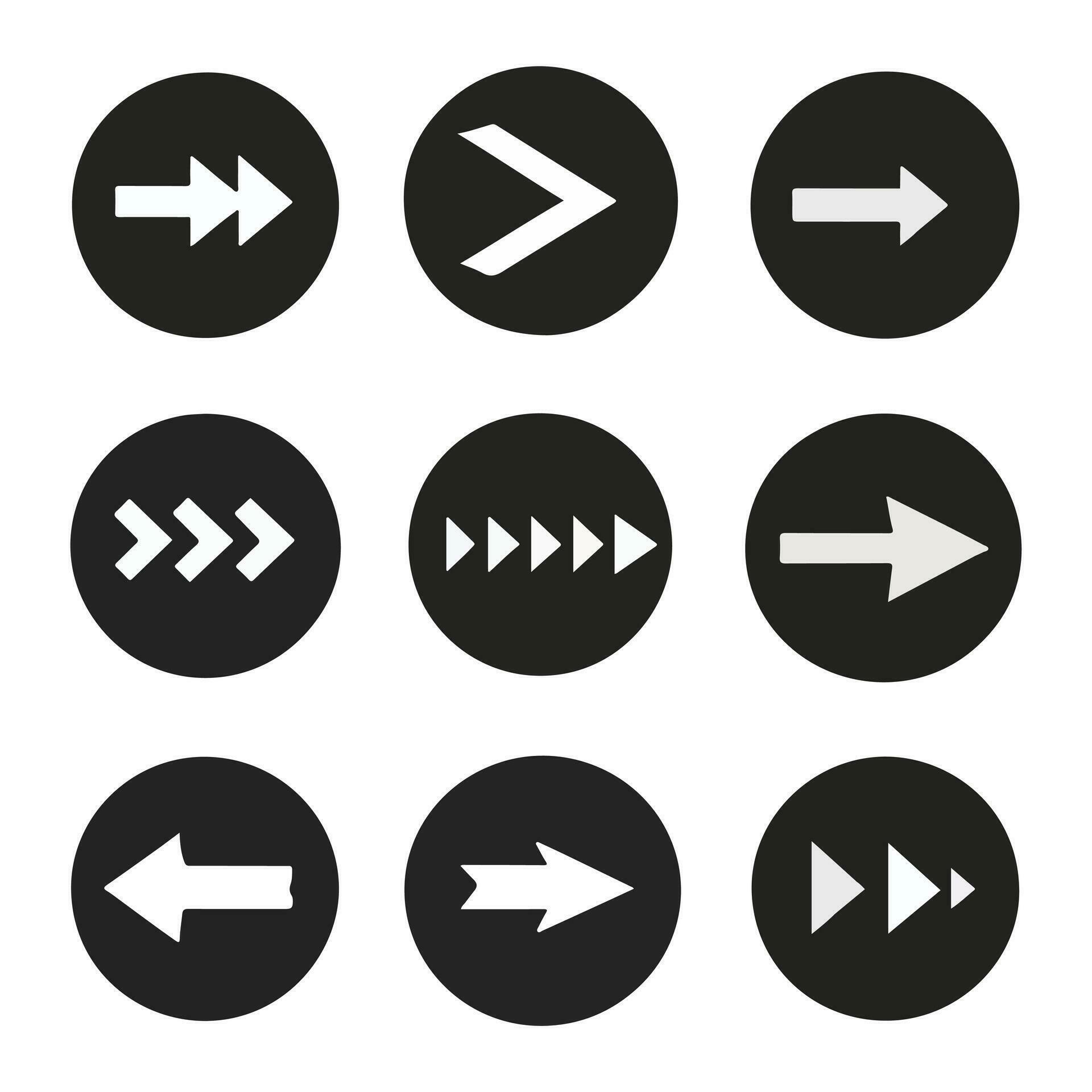 Variety of arrows icons. Flat design arrow collection Stock Free