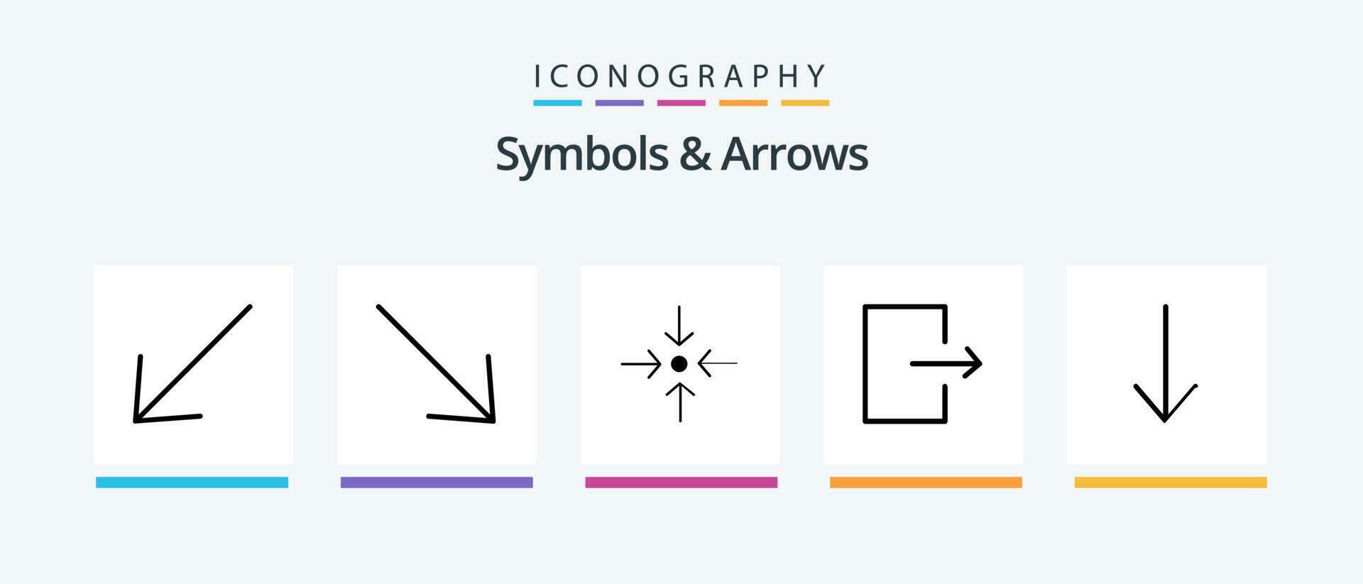 Symbols and Arrows Glyph 5 Icon Pack Including . scale. arrow. Creative Icons Design Stock Free