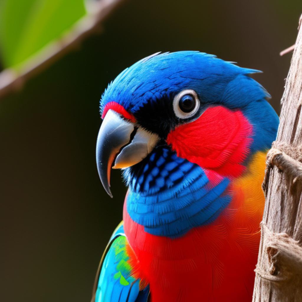 Big head Eastern Rosella by @ai_generated