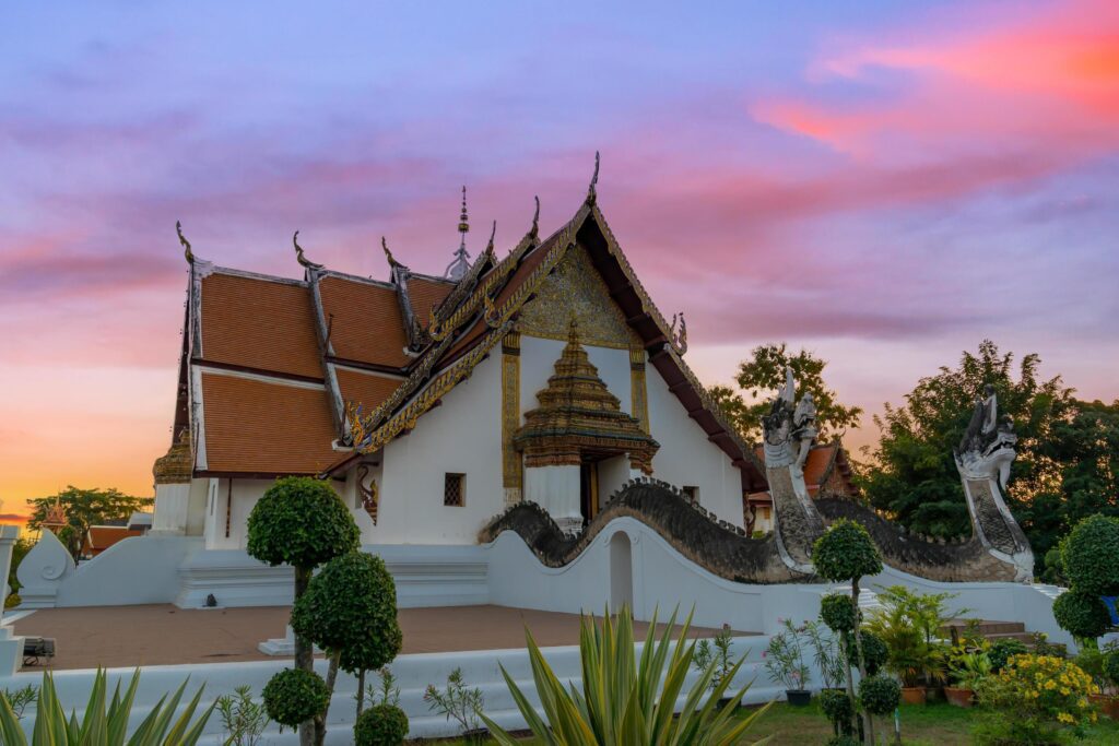 Wat Phumin is a unique thai traditional Temple of Nan province ,Thailand. Stock Free