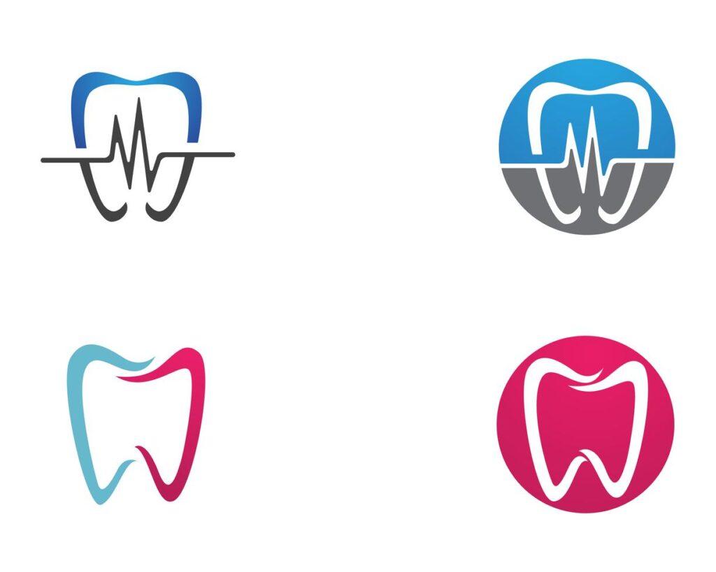 Dental care logo and symbols template icons Stock Free