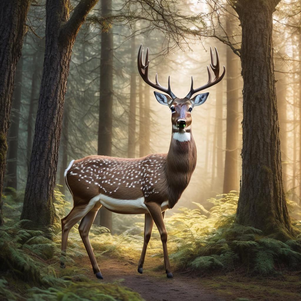 Serene deer in mystical by @ai_generated