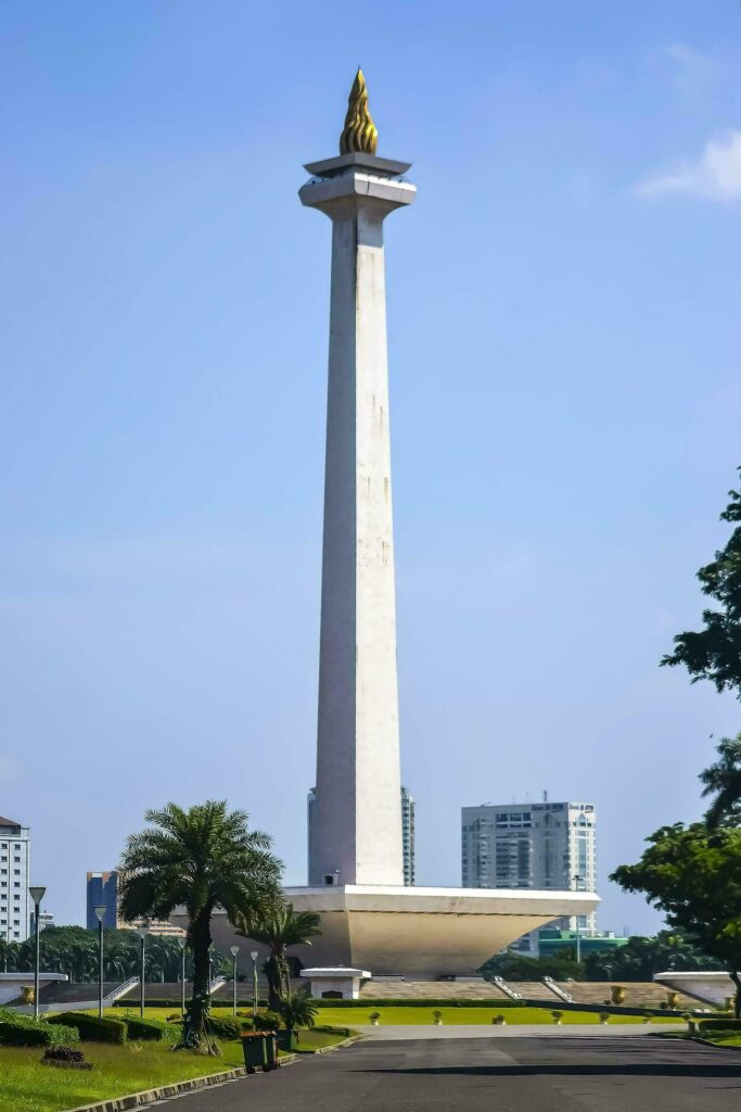 Central Jakarta, Jakarta, Indonesia, May 16th 2022. The national monument of Indonesia called Monas. Stock Free