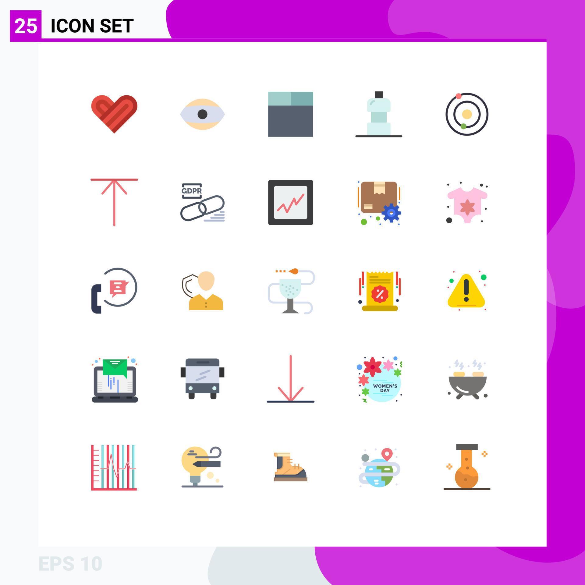 Modern Set of 25 Flat Colors Pictograph of up arrow wireframe universe solar Editable Vector Design Elements Stock Free