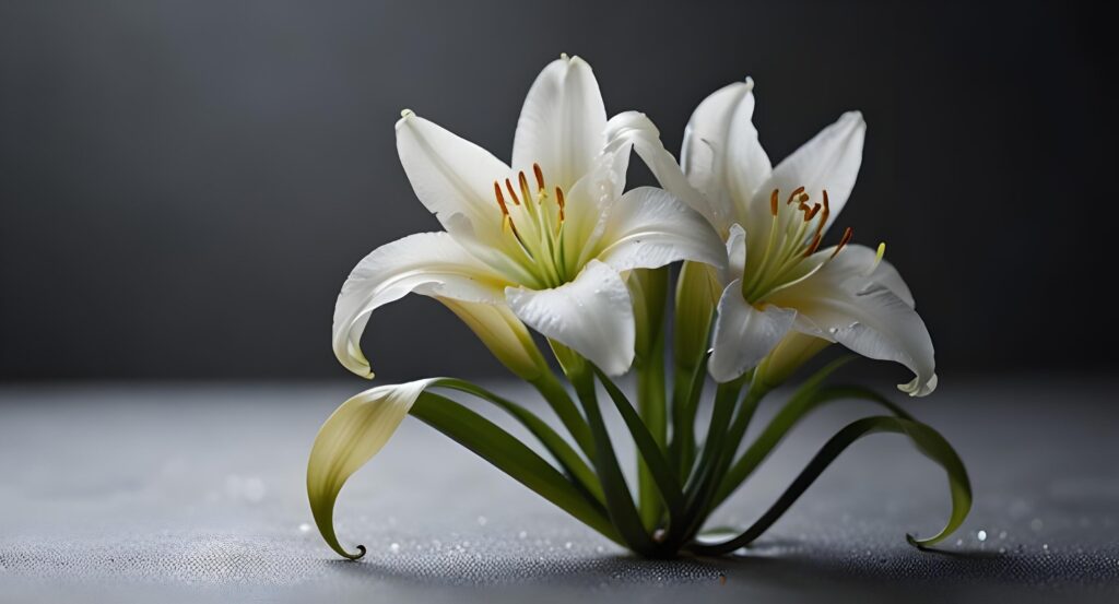 Lily flowers with beautiful blur background Stock Free