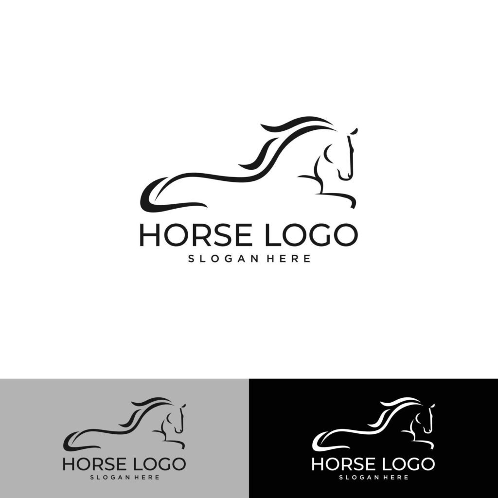 horse logo speed fast vecktor beauty vecktor logo simple Stock Free