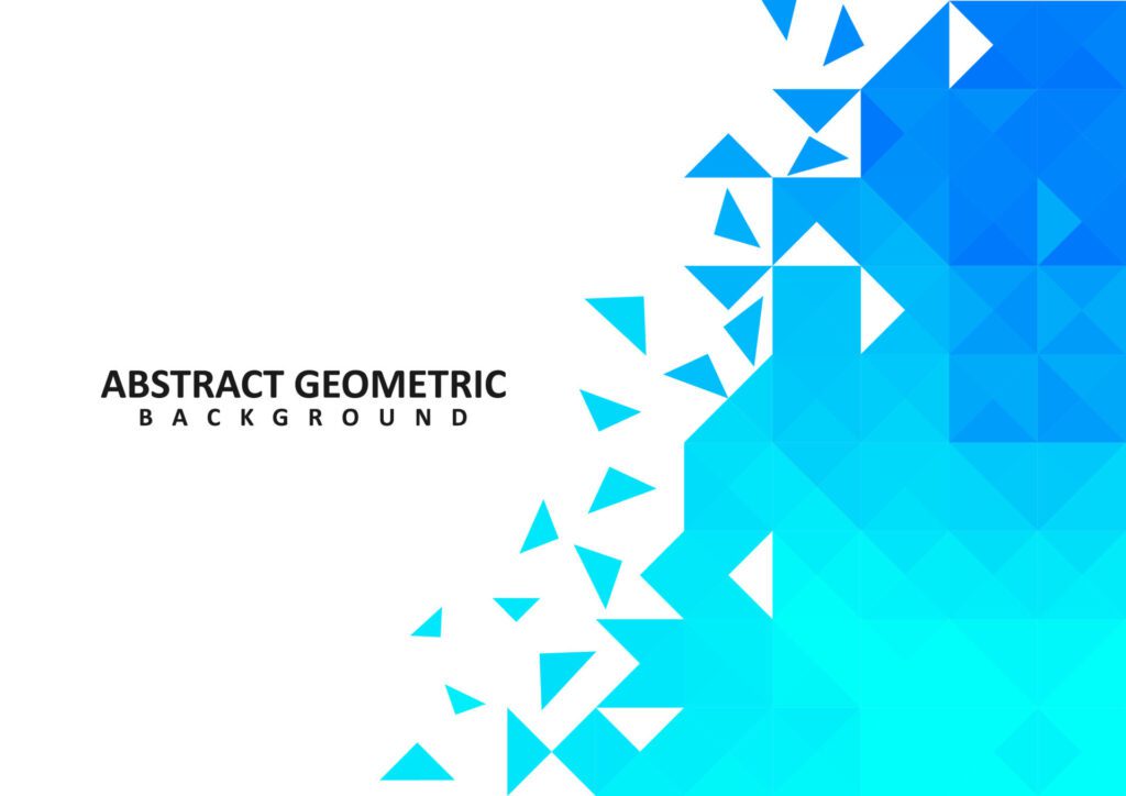 Abstract blue geometric vector background design Free Vector