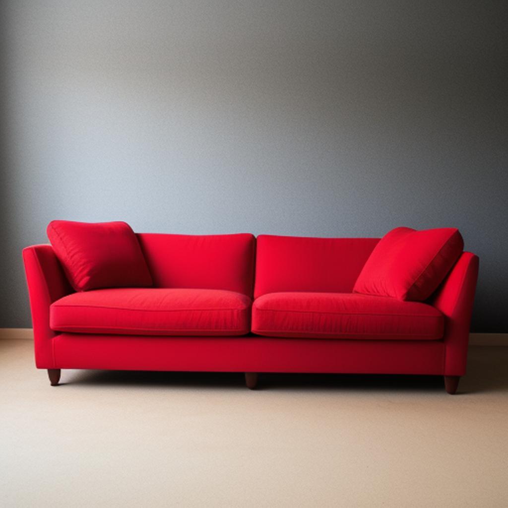 Background, Bright red, Sofa by @ai_generated