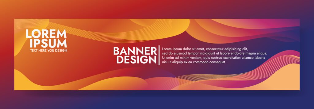 Abstract Orange Fluid Wave Banner Template Free Vector