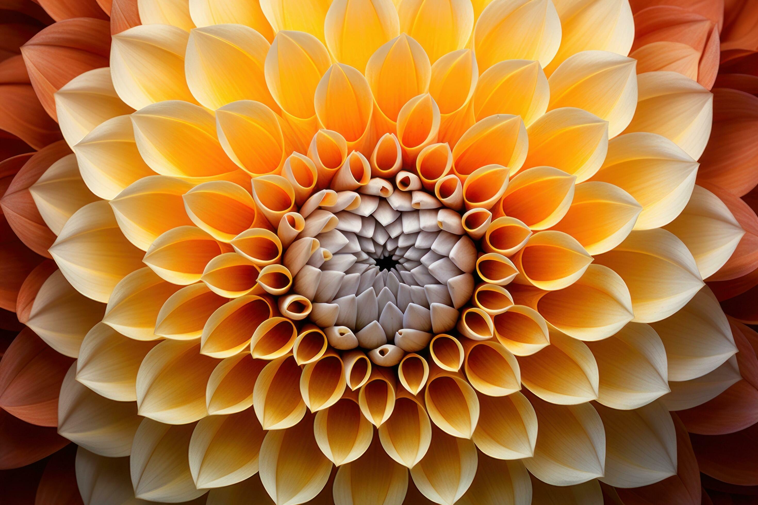 Yellow dahlia flower closeup background Stock Free