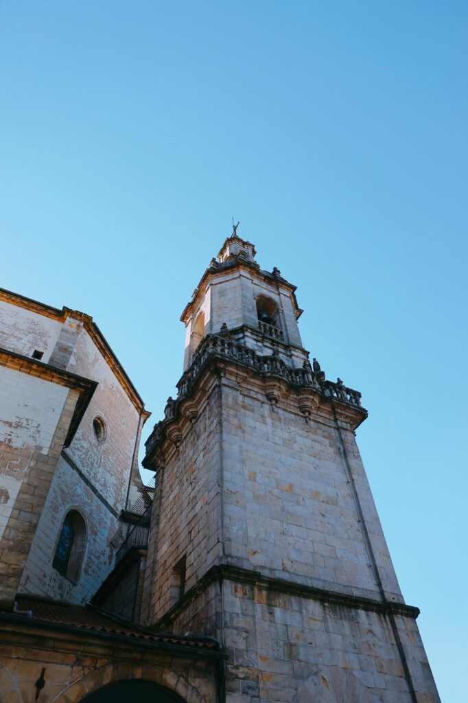 church architecture in Bilbao city spain travel destination Stock Free