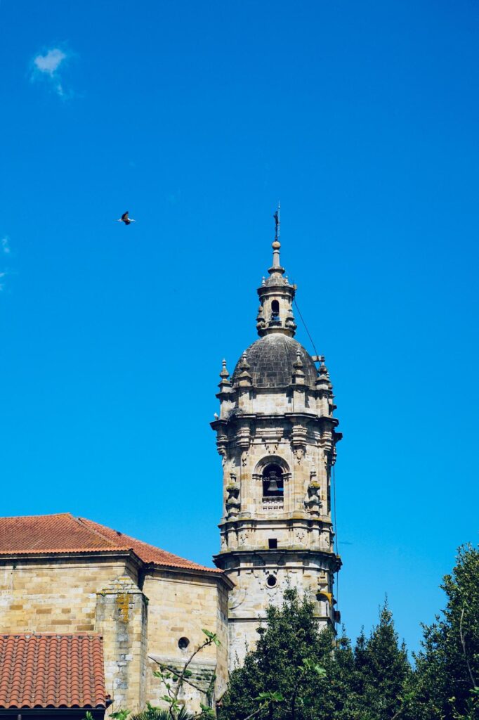 church architecture in Bilbao city spain travel destination Stock Free