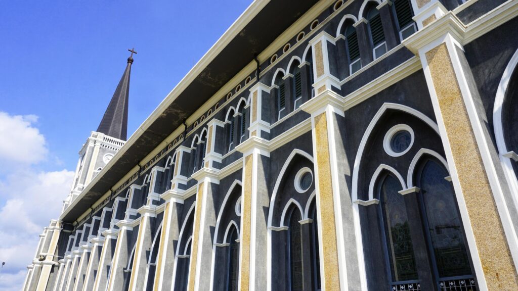 church architecture in Chanthaburi, Thailand Stock Free