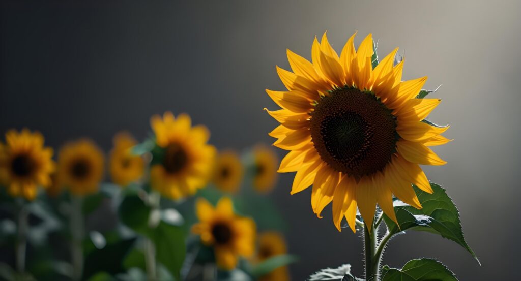 yellow Sun flower background Stock Free