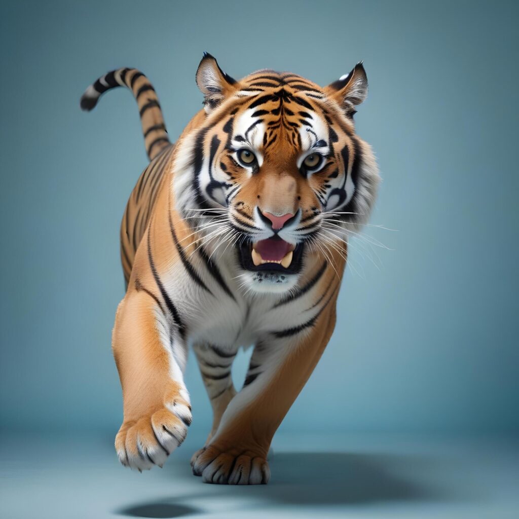 Tiger on plain background Stock Free