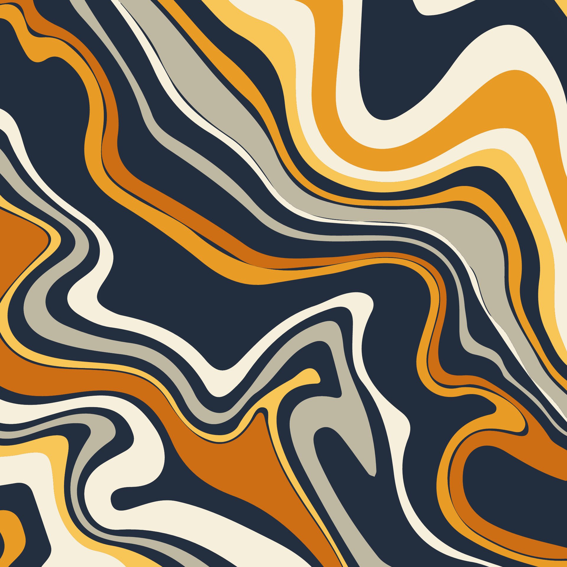 abstract retro styled swirl pattern design Free Vector