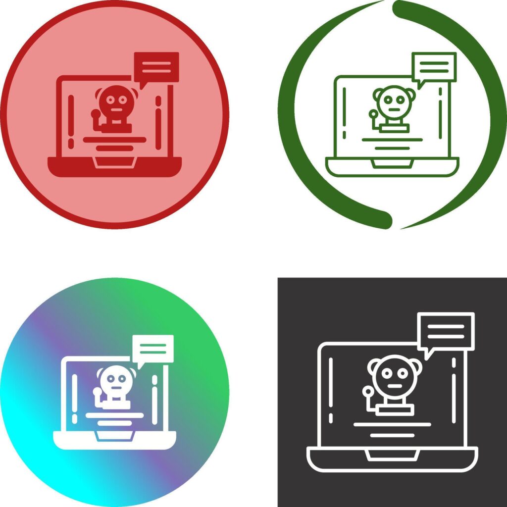 Chat Bot Icon Design Stock Free