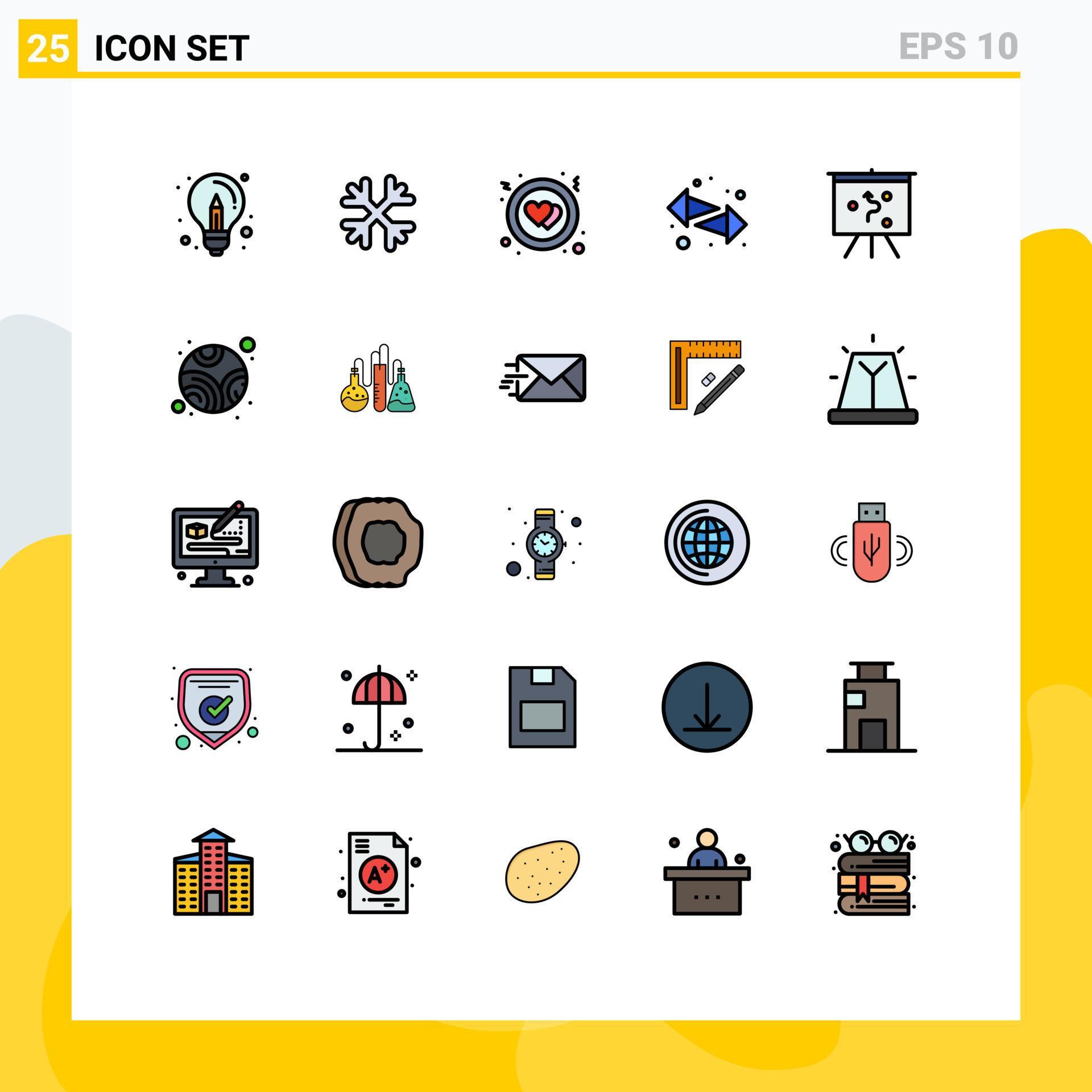 25 Creative Icons Modern Signs and Symbols of management right canada left arrows Editable Vector Design Elements Stock Free