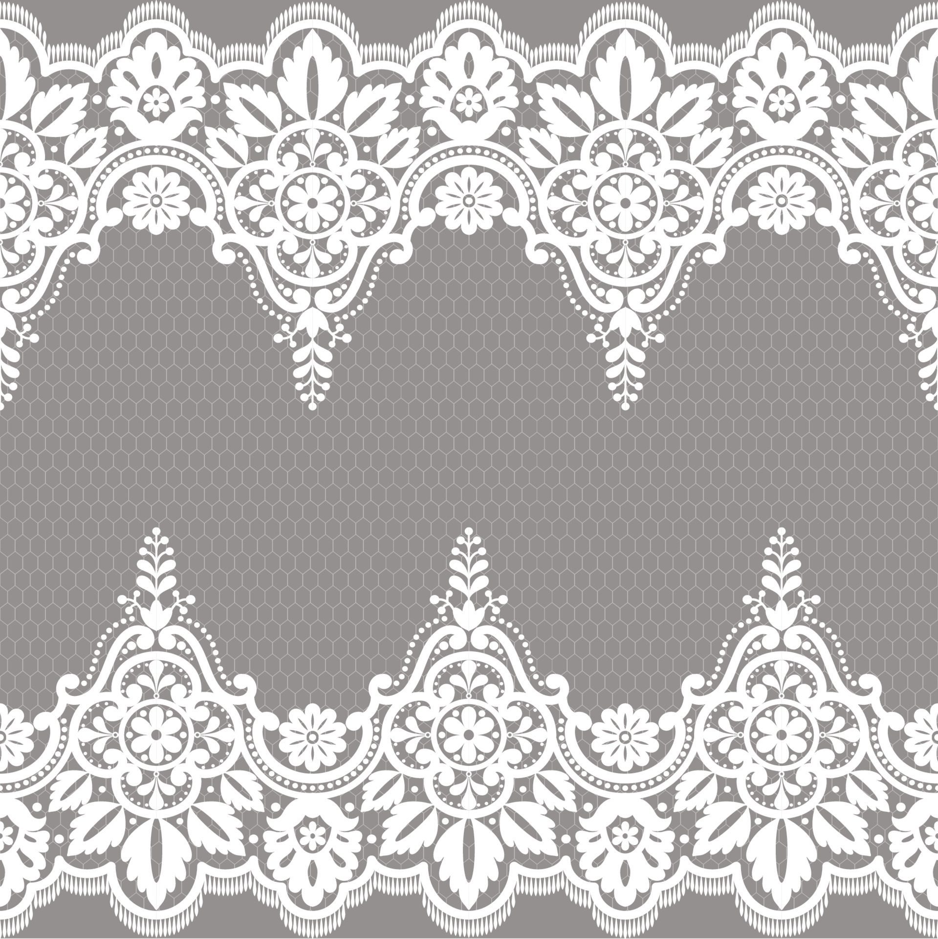 Lace seamless pattern with flowers Free Vector