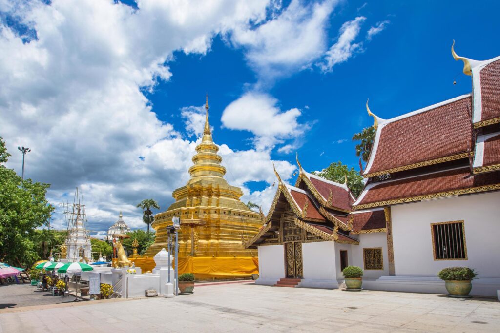 
									Chiang Mai, Thailand. Wat Phra That Sri Chom Thong Temple. Stock Free